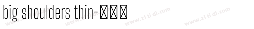 big shoulders thin字体转换